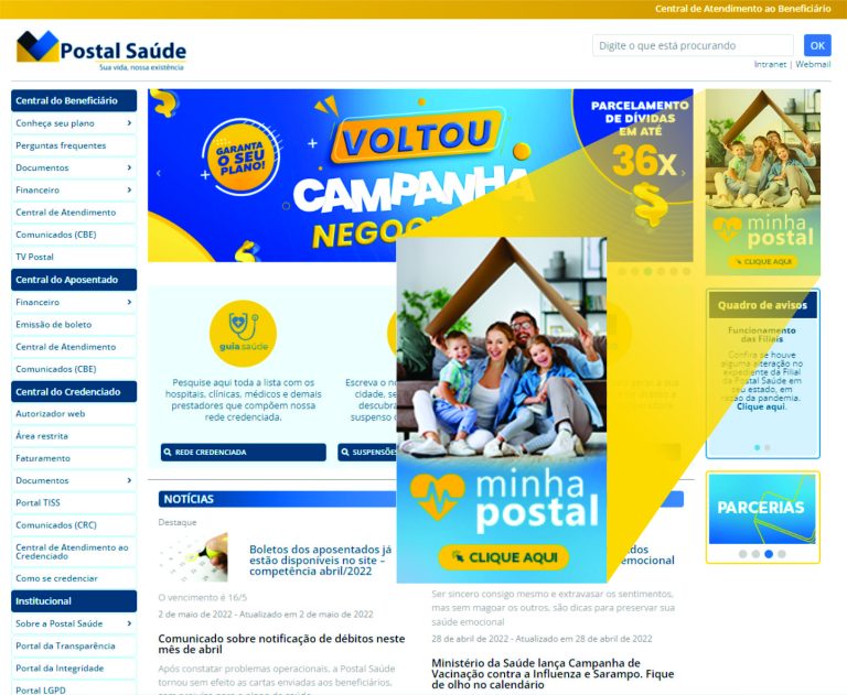 Acesse o Minha Postal e acompanhe tudo sobre o seu plano de saúde  