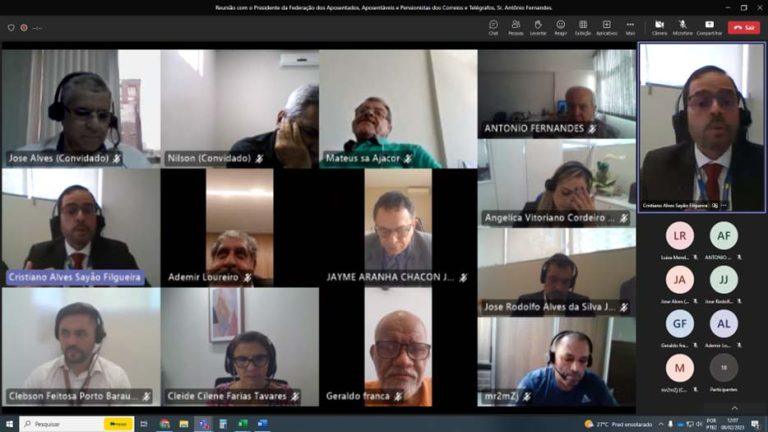 Postal Saúde recebe a Federação dos empregados aposentados dos Correios