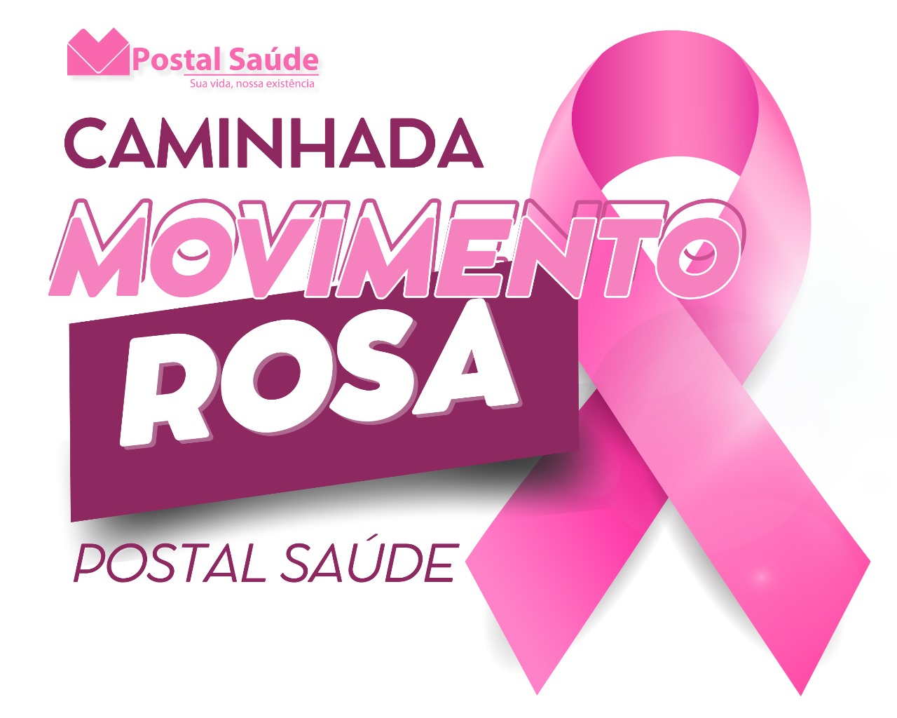 Logo caminhada outubro rosa