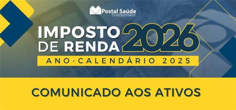 Comunicado importante aos empregados ativos dos Correios sobre o Imposto de Renda (IRPF)